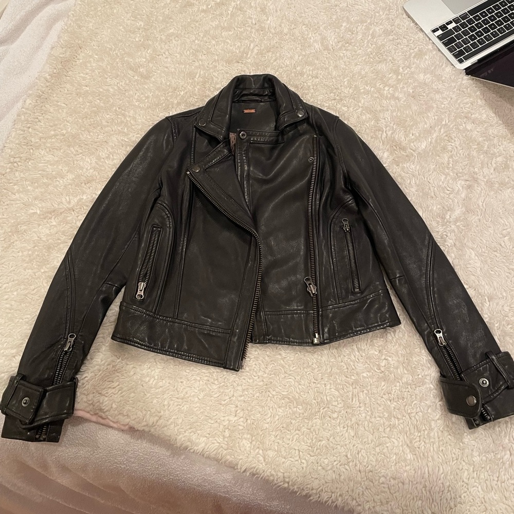 100% lamb leather motorcycle jacket